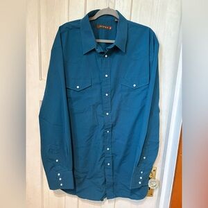 Roper Teal Button Down Shirt
